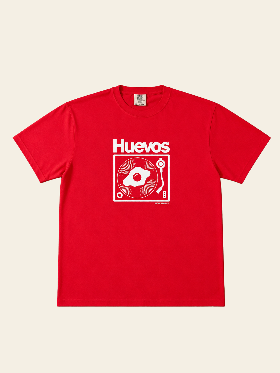 Huevos Record Player Shirt (Red)