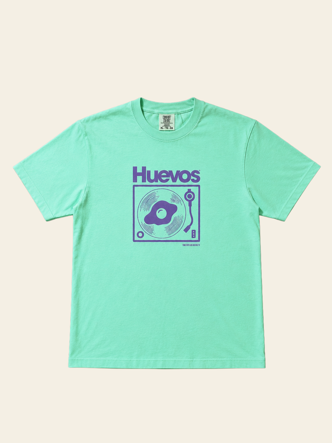 Huevos Record Player Shirt (Teal)