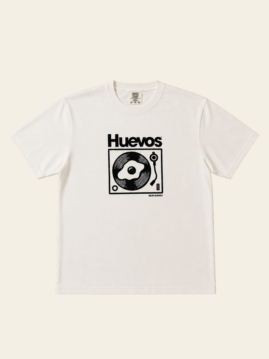 Huevos Record Player Shirt (White)