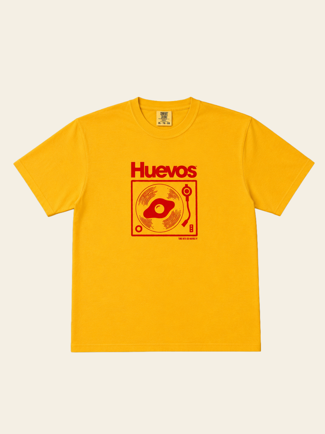 Huevos Record Player Shirt (Yellow)